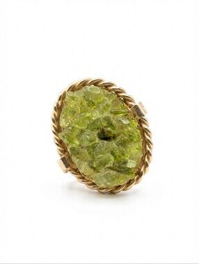 Vintage Peridot Cluster Brooch